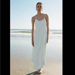 TRF SEAMED DENIM DRESS